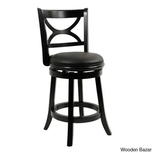 Adelaidas Swivel Upholstered Counter And Bar Stool With Solid Wood Frame