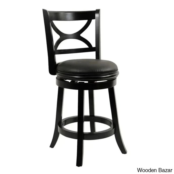 Adelaidas Swivel Upholstered Counter And Bar Stool With Solid Wood Frame