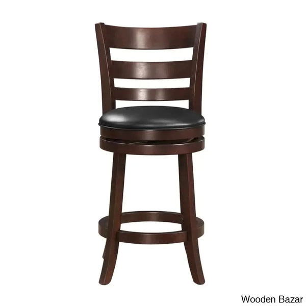 Adelynns Swivel Upholstered Counter And Bar Stool With Solid Wood Frame