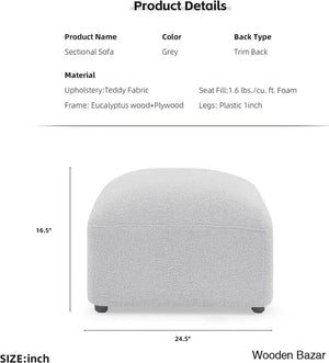Ader Minimalist Convertible Modular Sectional Sofa In L-Shaped
