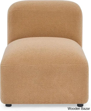 Ader Minimalist Convertible Modular Sectional Sofa In L-Shaped Camel / Chair