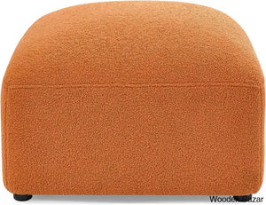 Ader Minimalist Convertible Modular Sectional Sofa In L-Shaped Orange / Ottoman