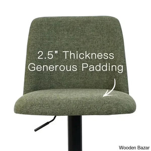 Adizaz Swivel Upholstered Adjustable Height Counter Stool