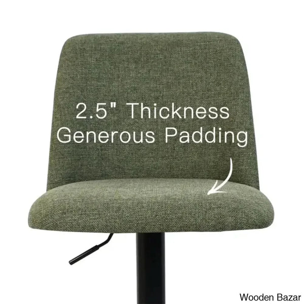 Adizaz Swivel Upholstered Adjustable Height Counter Stool