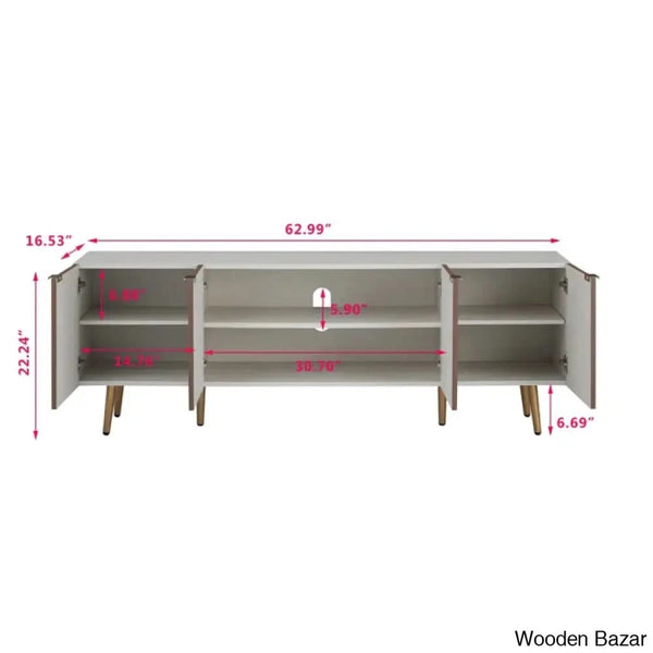 Agatsya Modern Rattan Cabinet Tv Stands & Media Storage Furniture