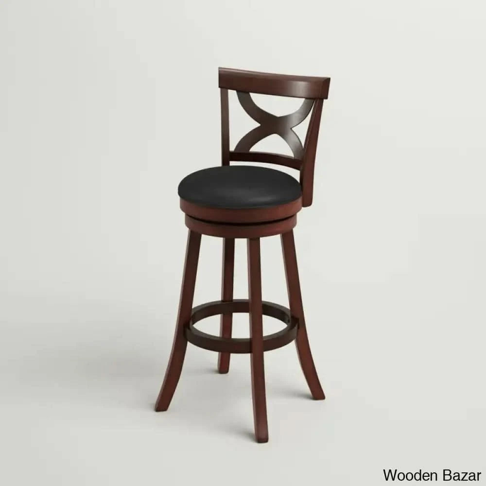 Aislinne Swivel Upholstered Counter And Bar Stool With Solid Wood Frame (24’’ Seat Height)