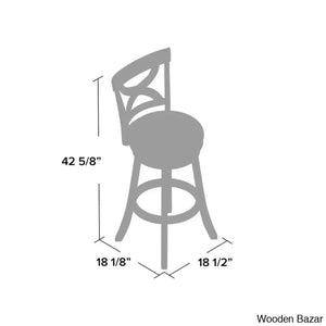 Aislinne Swivel Upholstered Counter And Bar Stool With Solid Wood Frame