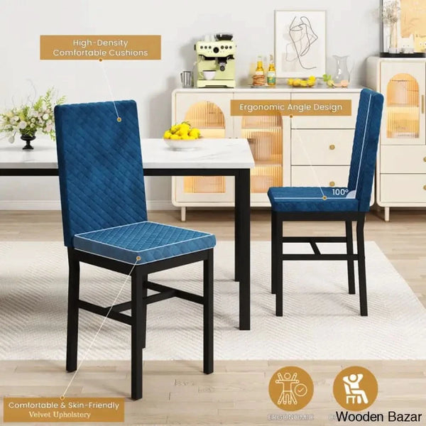 Akil 4 Seater Wooden Dining Table Set For Modern Homes - Bazar