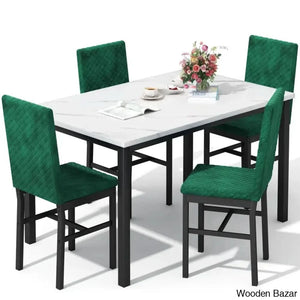 Akil 4 Seater Wooden Dining Table Set For Modern Homes - Bazar