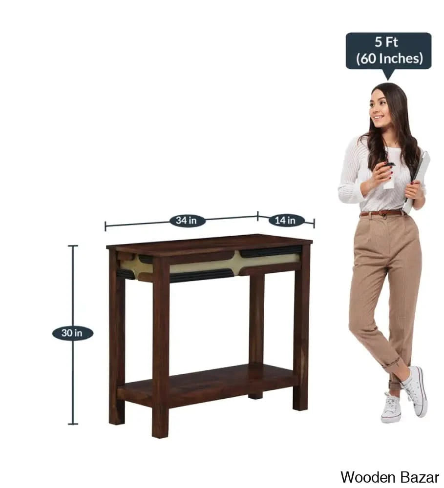 Light Mango Wood Side Table - Console Table