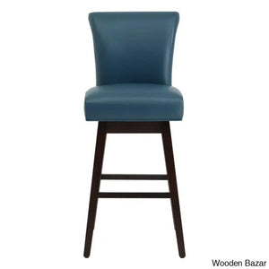 Alanyso Swivel Counter & Bar Stool (Set Of 2) - Wooden Bazar