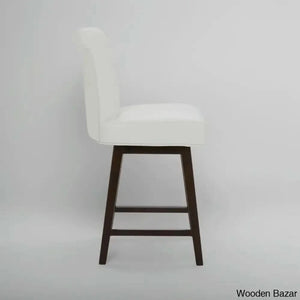 Alanyso Swivel Counter & Bar Stool (Set Of 2) - Wooden Bazar