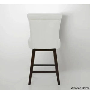 Alanyso Swivel Counter & Bar Stool (Set Of 2) - Wooden Bazar