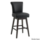 Alanyso Swivel Counter & Bar Stool (Set Of 2) - Wooden Bazar Black / (30’’ Seat Height)