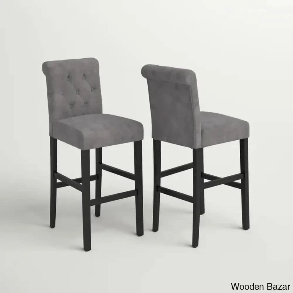 Alaynas Swivel 28.5’’ Counter And Bar Stool (Set Of 2) Gray