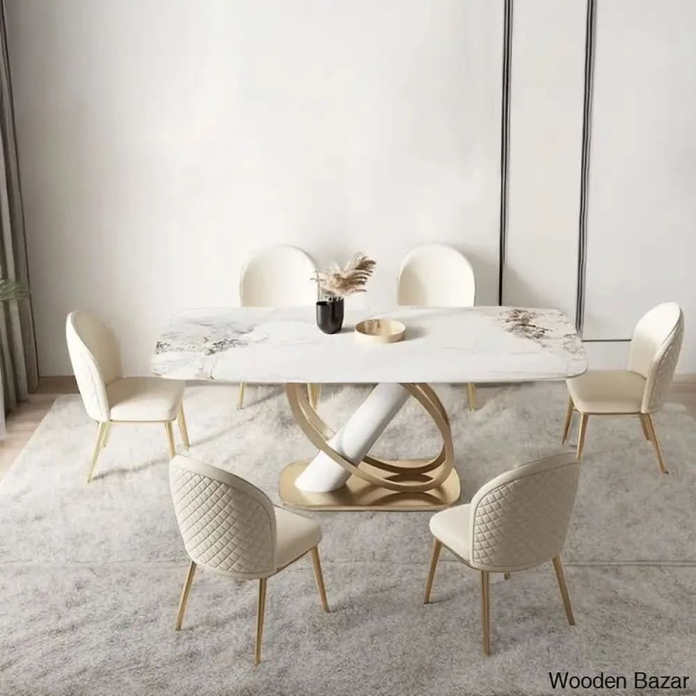 Aldo Luxury Dining Table Set - Wooden Bazar 8 Seater