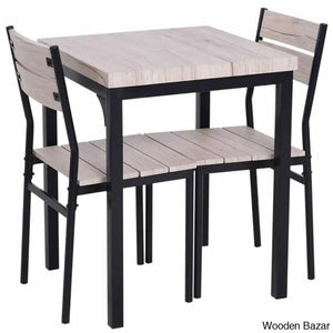 Alexander New 2 Seater Dining Table Set (3- Piece) - Wooden Bazar