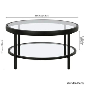 Alexisa 32’’ Wide Round Coffee And Center Table