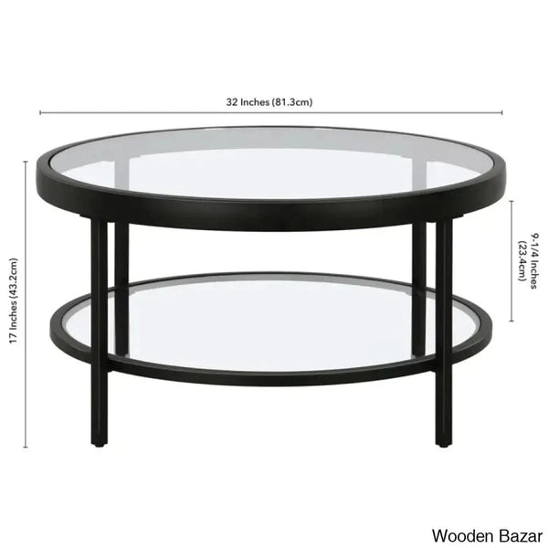 Alexisa 32’’ Wide Round Coffee And Center Table