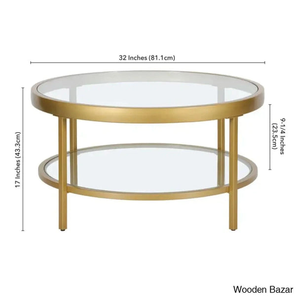 Alexisa 32’’ Wide Round Coffee And Center Table