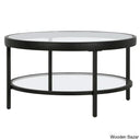 Alexisa 32’’ Wide Round Coffee And Center Table Blackened Bronze