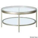 Alexisa 32’’ Wide Round Coffee And Center Table Satin Nickel