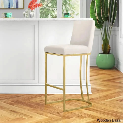 Allenvaley Swivel Upholstered 26’’ Counter And Bar Stool Gold / Cream