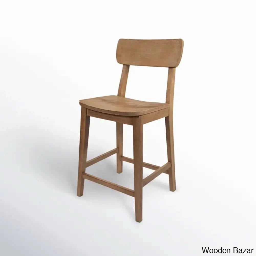 Almaguerc Swivel Bar & Counter Stool Barnwood Wire-Brush / (26’’ Seat Height)
