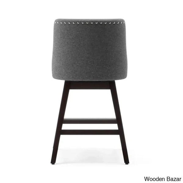 Amaniay Swivel Upholstered 26’’ Counter And Bar Stool With Solid Wood Frame