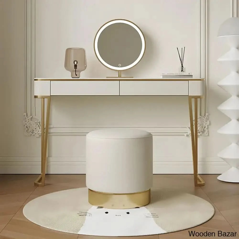 Amaurys Vanity Dressing Table With Mirror Light And Stool