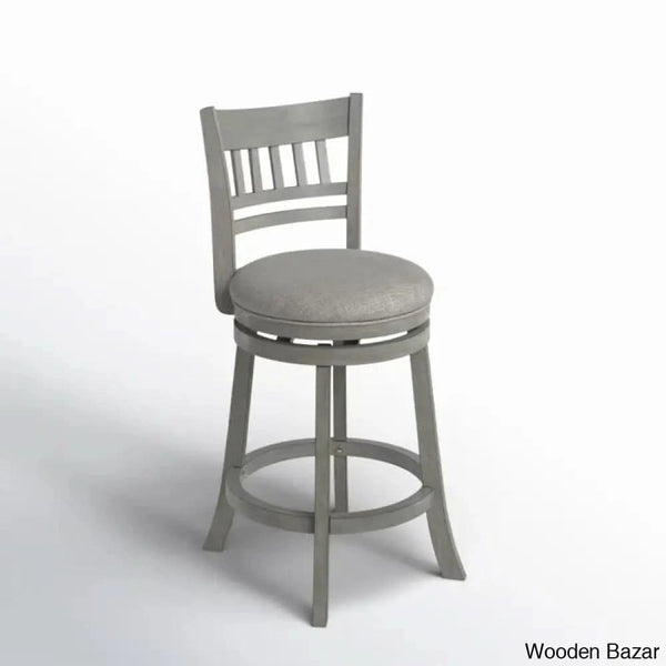 Amerahz Swivel Upholstered Counter And Bar Stool