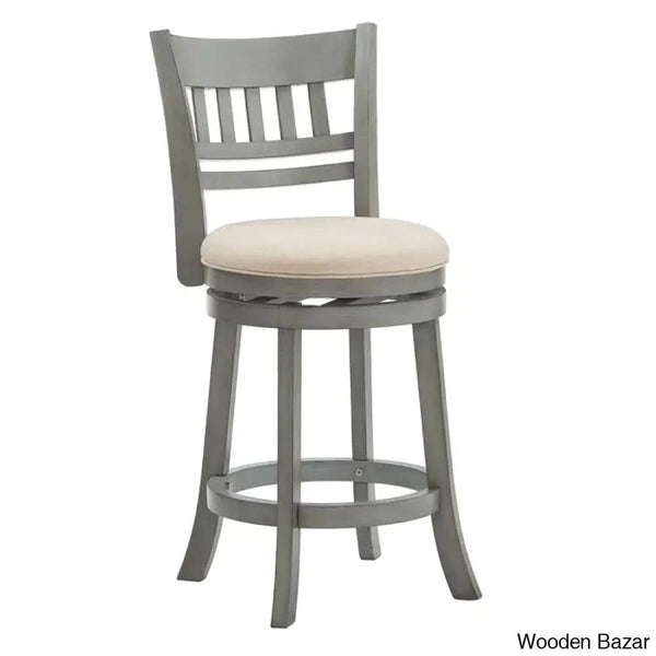 Amerahz Swivel Upholstered Counter And Bar Stool