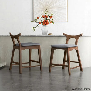 Anastasia Swivel Upholstered 24.5’’ Counter And Bar Stool With Solid Wood Frame