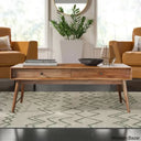 Andersen Solid Wood Top Coffee And Center Table Brown