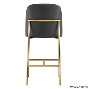 Angelicko Swivel Upholstered 27’’ Counter And Bar Stool With Metal Frame (Set Of 2)