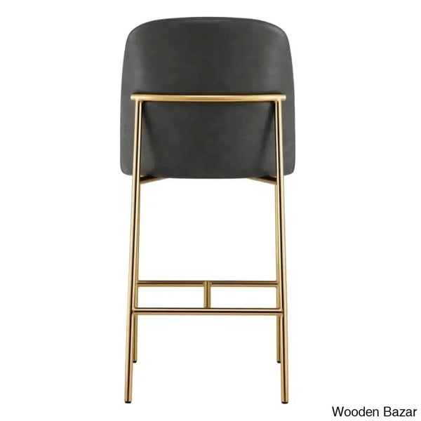 Angelicko Swivel Upholstered 27’’ Counter And Bar Stool With Metal Frame (Set Of 2)