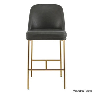 Angelicko Swivel Upholstered 27’’ Counter And Bar Stool With Metal Frame (Set Of 2)