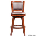 Angelijaz Swivel Upholstered Bar Stool With Solid Wood Frame Walnut / Bar (30’’ Seat Height)