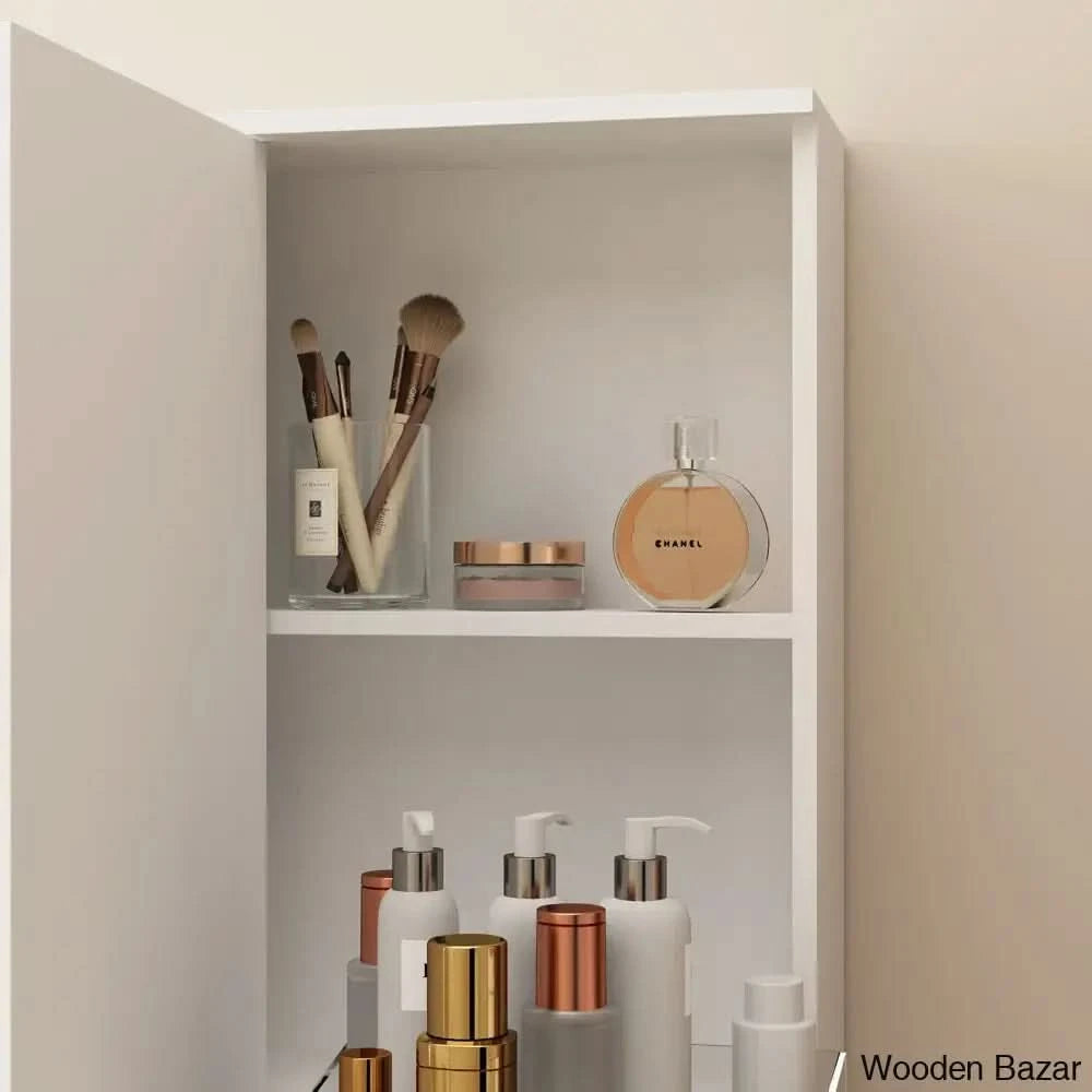 Anietra 9-Drawer Vanity Dressing Table With 3-Mirror