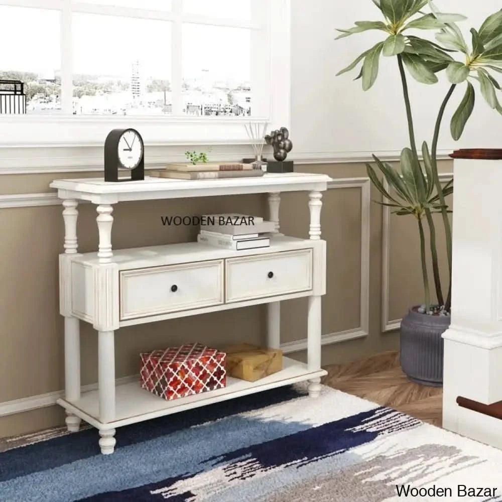 Wood Living Room End Tables - Console Table