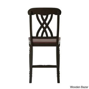 Annadianec Swivel Solid Wood 24’’ Counter And Bar Stool (Set Of 2)