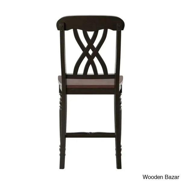 Annadianec Swivel Solid Wood 24’’ Counter And Bar Stool (Set Of 2)