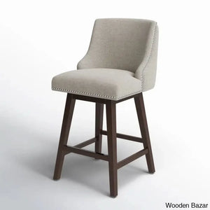 Annastine Swivel Upholstered 26’’ Counter And Bar Stool With Solid Wood Frame
