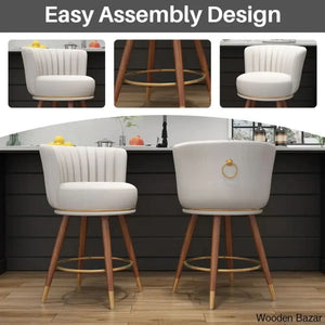 Annelio Swivel 24’’ Counter Height Bar Stools And Bar For Kitchen Island