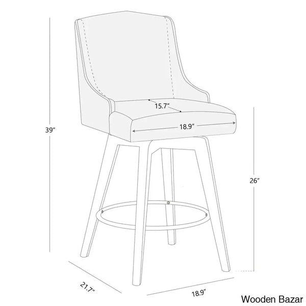 Annelottey 26’’ Swivel Counter Stool (Set Of 2)