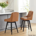 Annelottey 26’’ Swivel Counter Stool (Set Of 2) Saddle Brown
