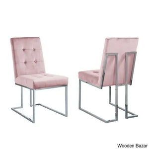 Anniey Royal 4 Seater Glass Top Pedestal Dining Set