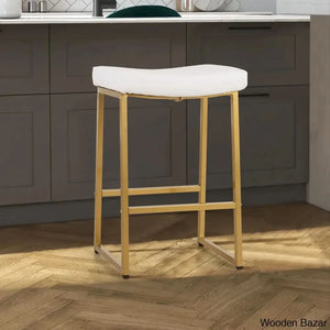 Antishaz Upholstered 24’’ Counter And Bar Stool With Metal Frame (Set Of 2)