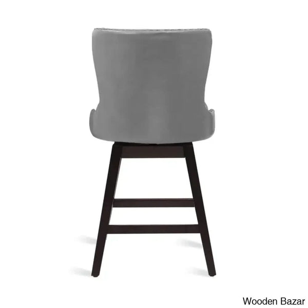 Arabelez Swivel Upholstered 26’’ Counter Stool With Solid Wood Frame (Set Of 4)