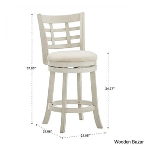 Arias Swivel Upholstered Counter And Bar Stool With Solid Wood Frame